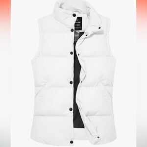 Women's White Puffer Vest